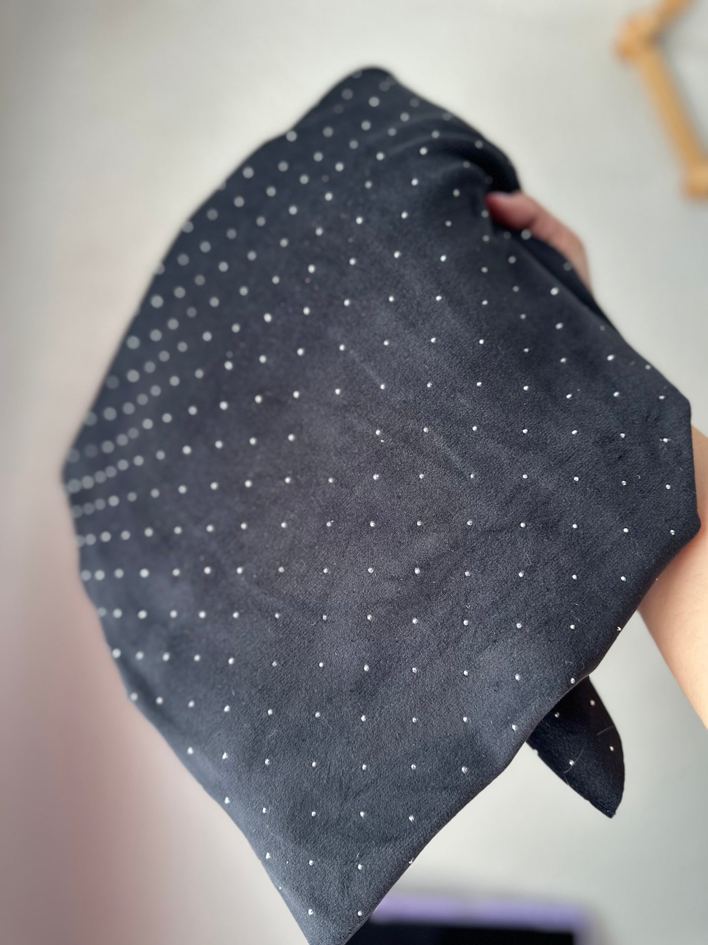Studded Black Velvet