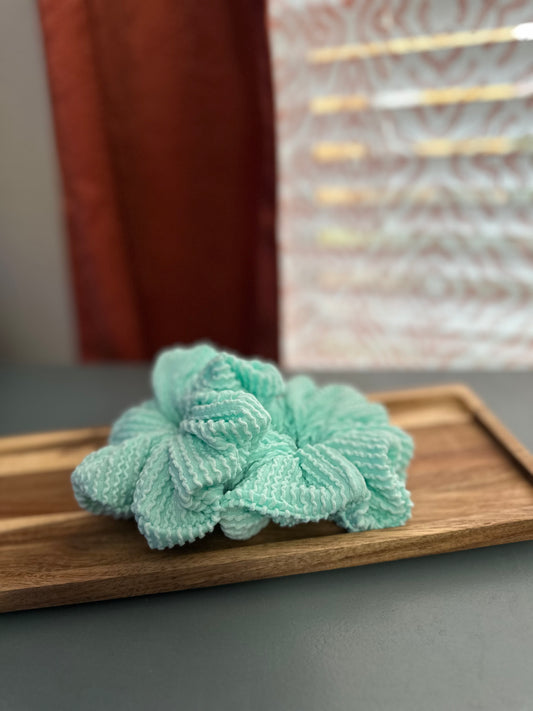 Large Mint Scrunchie