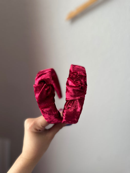 Burgundy Velvet Knot