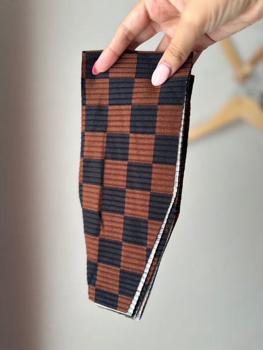 B&B Checker Knotted Headband