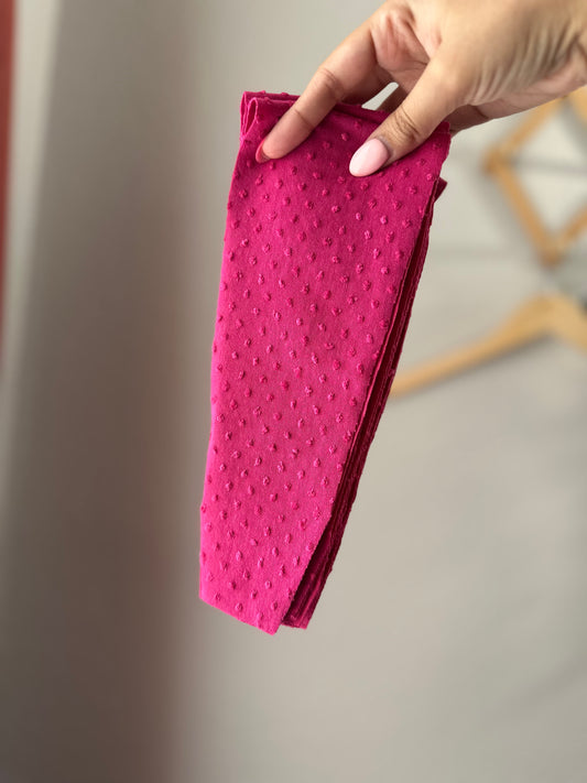 Magenta Swiss Dot Knotted Headband
