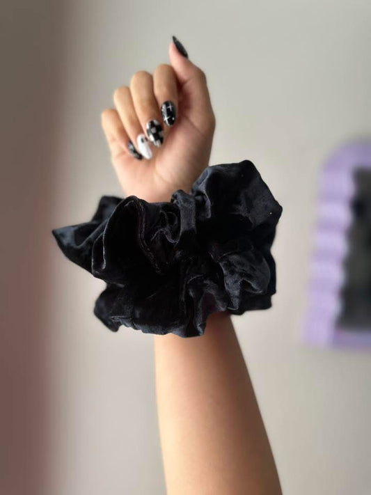 Rts Black Velvet XL Scrunchie