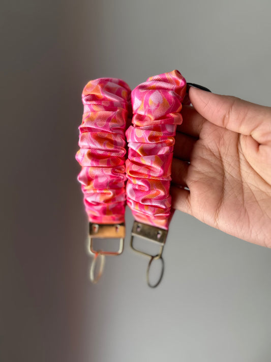 Pink Flames Keychain