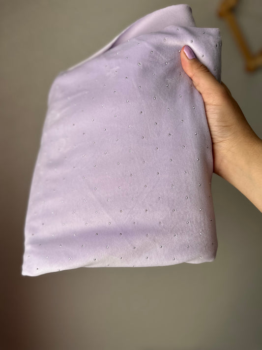 Studded Light Purple Velvet