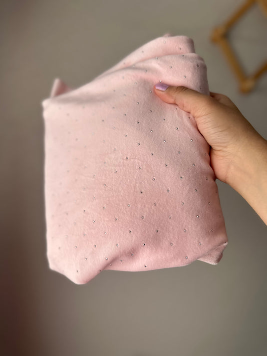 Studded Light Pink Velvet