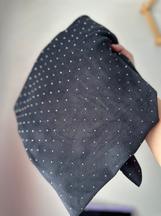 Studded Black Velvet