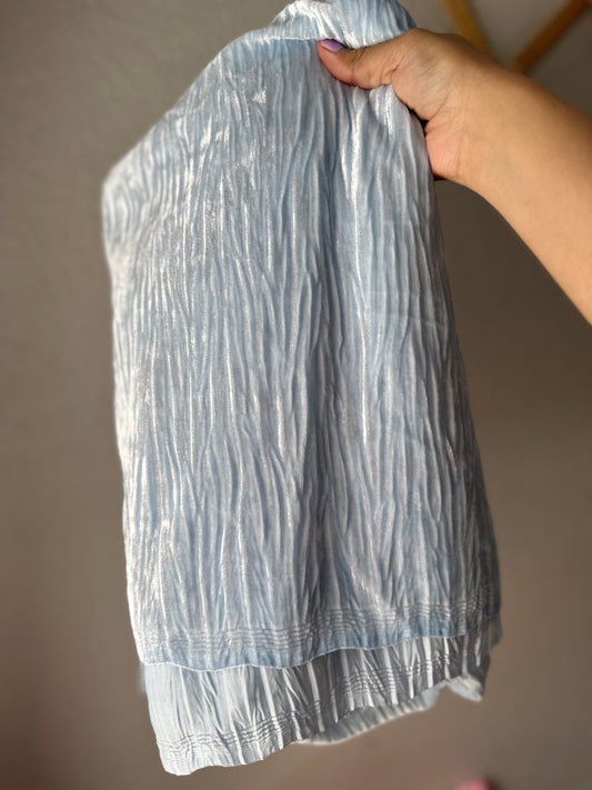 Baby Blue Crushed Velvet