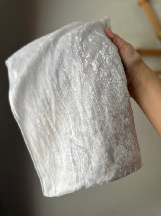 White Crushed Velvet